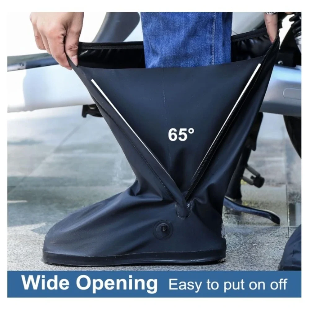 HEKEDES Waterproof Shoe Cover Sz XL Reusable Foldable Rain‎ Boot Black Adult NEW
